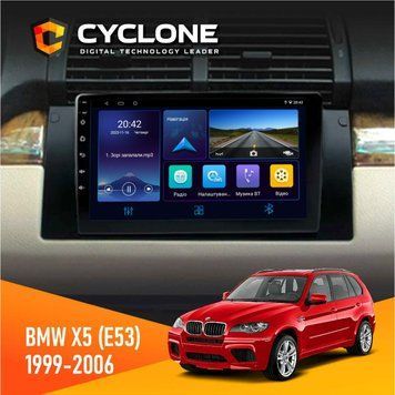 Штатна магнітола BMW X5 (E53) 1999-2006 Радіо модуль Cyclone C9-006 4x64, DSP, DVR НФ-00002078 фото