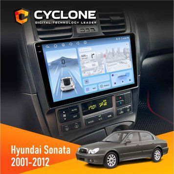 Штатна магнітола Hyundai Sonata (EF) 2001-2012 Cyclone C9-009 4x64, DSP, 4G, 2k НФ-00007882 фото
