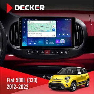 Штатна магнітола Fiat 500L (330) 2012-2022 Decker D10-007 4x64, DSP, 360, 4G НФ-00009401 фото