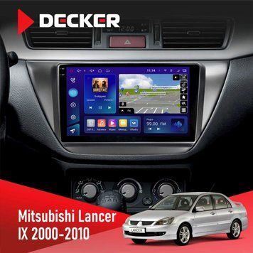 Штатна магнітола Mitsubishi Lancer 9 2000-2010 Black Decker D9-005 4x64, DSP, 360, 4G, 2k НФ-00008332 фото