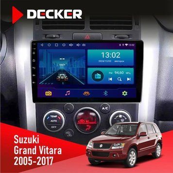 Штатна магнітола Suzuki Grand Vitara 2005-2017 Decker D9-002 6x128, DSP, 360 НФ-00003858 фото
