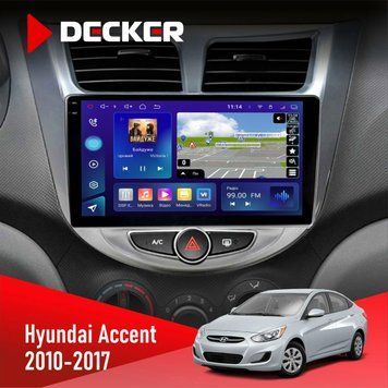 Штатна магнітола Hyundai Accent 2010-2017 Decker D9-005 4x64, DSP, 360, 4G, 2k НФ-00008246 фото
