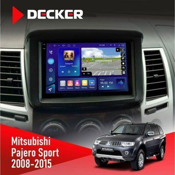Штатна магнітола Mitsubishi Pajero Sport 2008-2015 Decker D9-005 4x64, DSP, 360, 4G, 2k НФ-00008333 фото