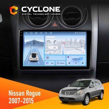 Штатна магнітола Nissan Rogue 2007-2015 Cyclone C9-009 4x64, DSP, 4G, 2k НФ-00007976 фото