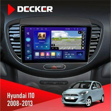 Штатна магнітола Hyundai I10 2008-2013 Decker D9-005 4x64, DSP, 360, 4G, 2k НФ-00008235 фото