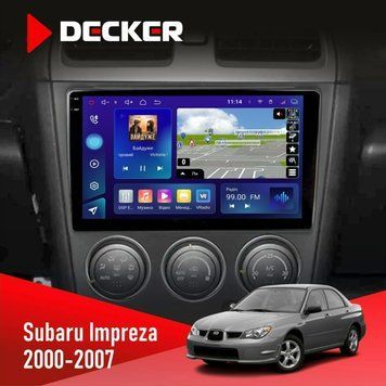 Штатна магнітола Subaru Impreza 2000-2007 Decker D9-005 4x64, DSP, 360, 4G, 2k НФ-00008419 фото