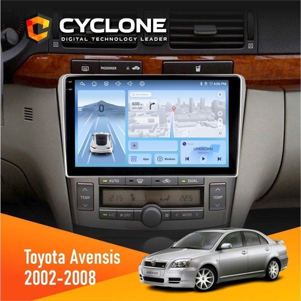 Штатна магнітола Toyota Avensis 2002-2008 Cyclone C9-009 4x64, DSP, 4G, 2k НФ-00008044 фото