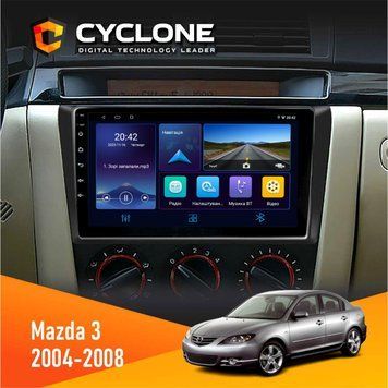 Штатна магнітола Mazda 3 2004-2008 Cyclone C9-006 4x64, DSP, DVR НФ-00002441 фото