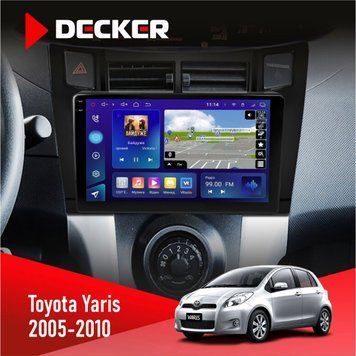 Штатна магнітола Toyota Yaris 2005-2010 Decker D9-005 4x64, DSP, 360, 4G, 2k НФ-00008447 фото