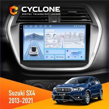 Штатна магнітола Suzuki SX4 2013-2021 Cyclone C9-009 4x64, DSP, 4G, 2k НФ-00008040 фото