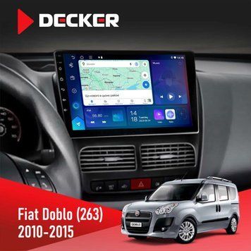 Штатна магнітола Fiat Doblo (263) 2010-2015 Decker D10-007 4x64, DSP, 360, 4G НФ-00009402 фото
