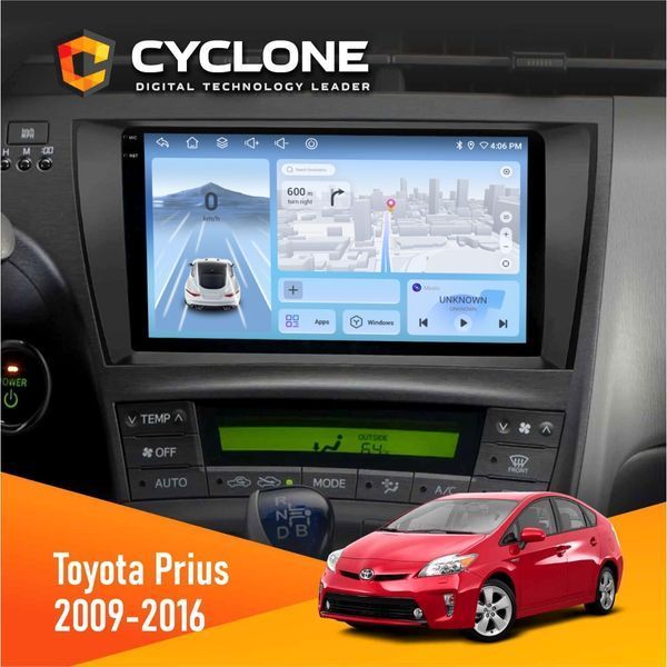 Штатна магнітола Toyota Prius 2009-2016 Black Cyclone C9-009 4x64, DSP, 4G, 2k НФ-00008062 фото