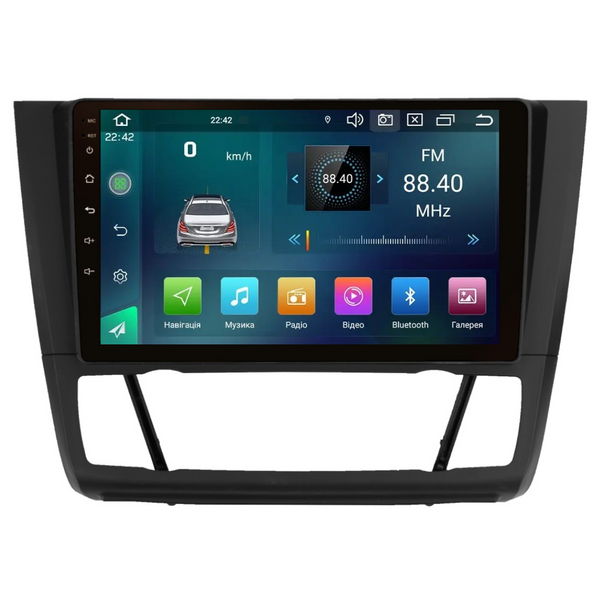 Штатна магнітола Cyclone C9 CPL GSM. 2+32GB. CARPLAY. 4G BMW 1 Series 2007-2011 climat AR-809390 фото