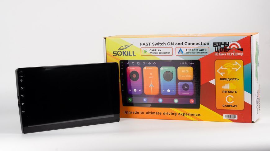 Автомобільний мультимедійний центр 9" з бездротовим CarPlay та Android Auto - SoKill DELTA-900 AND 9" 4C 2+64GB DX-23981 фото