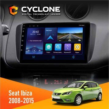 Штатна магнітола Seat Ibiza 2008-2015 Cyclone C9-006 4x64, DSP, DVR НФ-00004118 фото