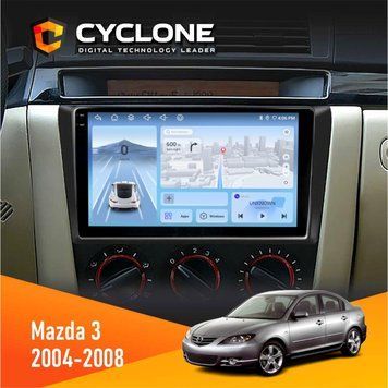Штатна магнітола Mazda 3 2004-2008 Cyclone C9-009 4x64, DSP, 4G, 2k НФ-00007932 фото