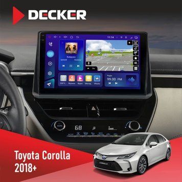 Штатна магнітола Toyota Corolla 2018+ Decker D10-005 4x64, DSP, 360, 4G, 2k НФ-00008438 фото