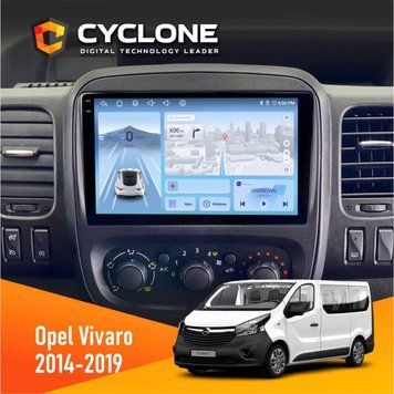 Штатна магнітола Opel Vivaro 2014-2019 Cyclone C9-009 4x64, DSP, 4G, 2k НФ-00007984 фото