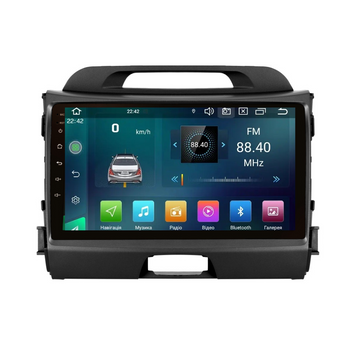 Штатна магнітола Cyclone C9 CPL GSM. 2+32GB. CARPLAY. 4G KIA Sportage 2011-2016 з малим екраном AR-812380 фото