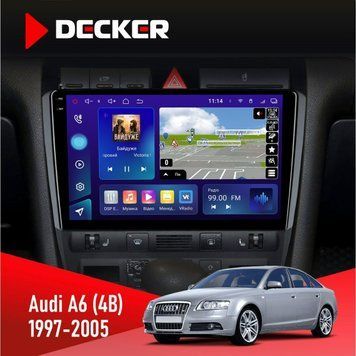 Штатна магнітола Audi A6 (4B) 1997-2005 Decker D9-005 4x64, DSP, 360, 4G, 2k НФ-00008146 фото