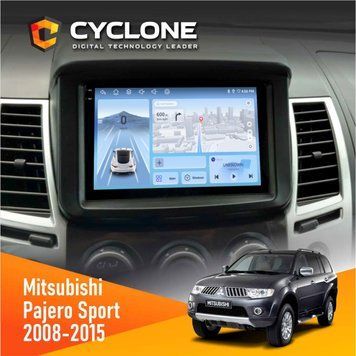 Штатна магнітола Mitsubishi Pajero Sport 2008-2015 Cyclone C9-009 4x64, DSP, 4G, 2k НФ-00007971 фото