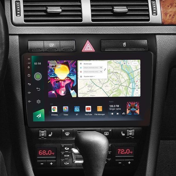 Штатна магнітола Sigma PRO 98128 2K 8+128 Gb Audi A6 2 1997-2004 S6 2 1999-2004 RS6 1 2002-2006 9" AR-78094 фото