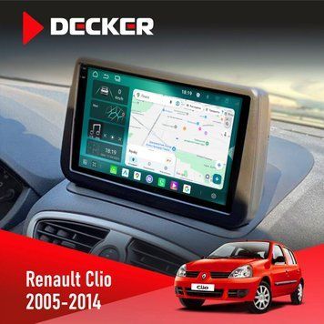 Штатна магнітола Renault Clio 2005-2014 Decker D9-004 6x128, DSP 360, 2k НФ-00007402 фото