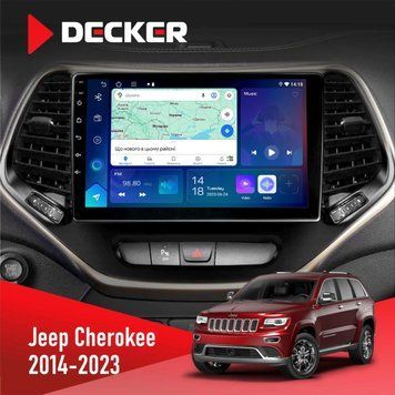 Штатна магнітола Jeep Cherokee 2014-2023 Decker D10-007 4x64, DSP, 360, 4G НФ-00009408 фото