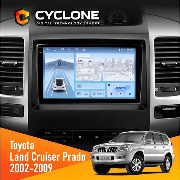 Штатна магнітола Toyota Land Cruiser Prado (120) 2002-2009 AMP Cyclone C9-009 4x64, DSP, 4G, 2k НФ-00008059 фото