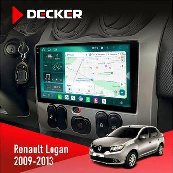 Штатна магнітола Renault Logan 2009-2013 Decker D9-004 6x128, DSP 360, 2k НФ-00007409 фото