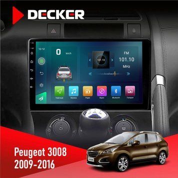 Штатна магнітола Peugeot (3008) 2009-2016 Decker D9-003 6x128, DSP, 4G, 2k НФ-00004764 фото