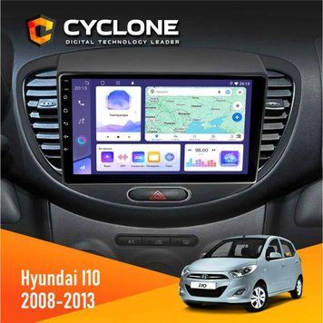 Штатна магнітола Hyundai I10 2008-2013 Cyclone C9-008 4x64, DSP НФ-00007003 фото