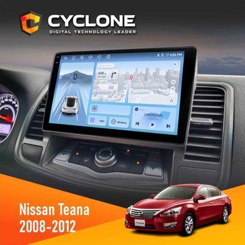 Штатна магнітола Nissan Teana 2008-2012 Cyclone C10-005 4x64, 4G, DSP, 2k НФ-00007746 фото