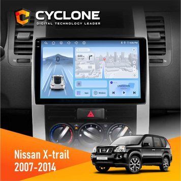 Штатна магнітола Nissan X-Trail 2007-2014 Cyclone C10-005 4x64, 4G, DSP, 2k НФ-00007749 фото