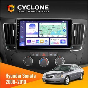 Штатна магнітола Hyundai Sonata 2008-2010 Cyclone C9-008 4x64, DSP НФ-00007027 фото