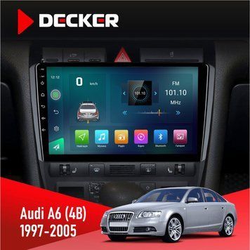 Штатна магнітола Audi A6 (4B) 1997-2005 Decker D9-003 6x128, DSP, 4G, 2k НФ-00004618 фото