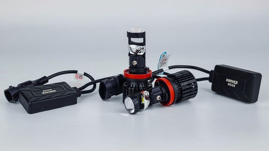 Світлодіодні лампи з лінзою DriveX LE-07 H11 6000K 55W 9-32V DX-1586 фото