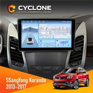 Штатна магнітола SsangYong Korando 2013-2017 Cyclone C9-009 4x64, DSP, 4G, 2k НФ-00008020 фото