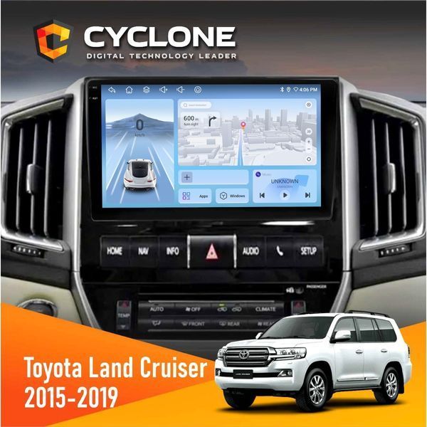 Штатна магнітола Toyota Land Cruiser (200) 2015-2019 Cyclone C9-009 4x64, DSP, 4G, 2k НФ-00008057 фото