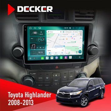Штатна магнітола Toyota Highlander 2008-2013 Decker D10-004 6x128, DSP, 360, 2k НФ-00007478 фото