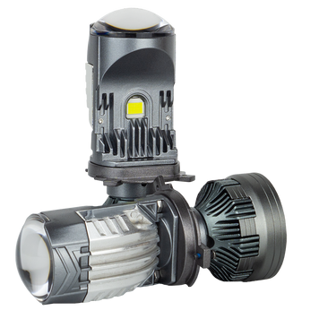 Світлодіодні лампи з лінзою DriveX SLE-03 H4 H/L 9-60V 80/100W 6000K к-т. DX-20576 фото