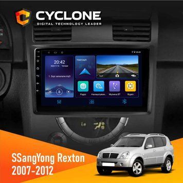 Штатна магнітола SsangYong Rexton 2007-2012 Cyclone C9-006 4x64, DSP, DVR НФ-00003281 фото