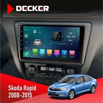 Штатна магнітола Skoda Rapid 2013-2018 Decker D9-003 6x128, DSP, 4G, 2k НФ-00004794 фото