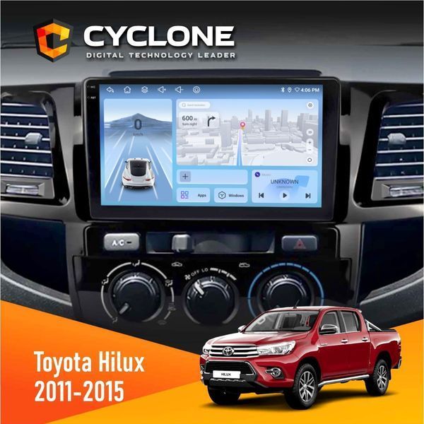 Штатна магнітола Toyota Fortuner, Hilux 2011-2015 Cyclone C9-009 4x64, DSP, 4G, 2k НФ-00008055 фото