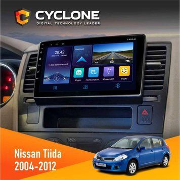 Штатна магнітола Nissan Tiida 2004-2012 Cyclone C9-006 4x64, DSP, DVR НФ-00004432 фото