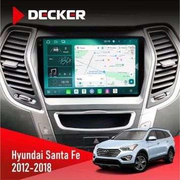 Штатна магнітола Hyundai Santa Fe 2012-2018 CAN Decker D9-004 6x128, DSP 360, 2k НФ-00007277 фото