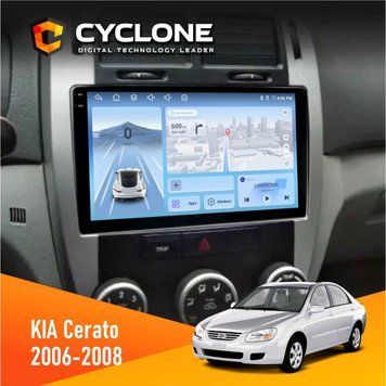 Штатна магнітола KIA Cerato 2006-2008 Conditioner Cyclone C9-009 4x64, DSP, 4G, 2k НФ-00007905 фото