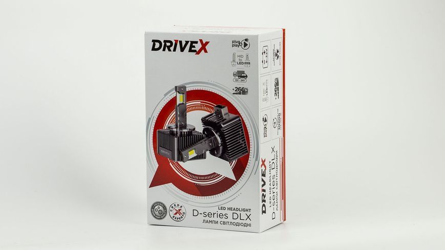 Світлодіодні лампи DriveX D8 DLX Ultra 6000K під штатний блок DX-3213 фото