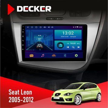 Штатна магнітола Seat Leon 2005-2015 Decker D9-001 4x64, DSP НФ-00003819 фото