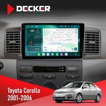 Штатна магнітола Toyota Corolla 2001-2006 Decker D9-004 6x128, DSP 360, 2k НФ-00009070 фото